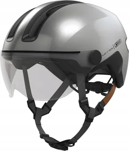 Kask rowerowy Abus Hud-y Ace Gleam Silver roz.L 57-61cm regulowany z osłoną - Kaski rowerowe - miniaturka - grafika 1