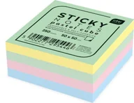 Szkolne artykuły papiernicze - Interdruk Blok karteczek samoprzylepnych 50 x 50 mm 250 kartek - miniaturka - grafika 1