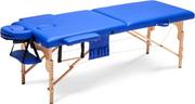 Łóżka - BODYFIT BODYFIT Stół, łózko do masażu, 2 segmentowe, niebieskie, 195x70,5 cm - miniaturka - grafika 1