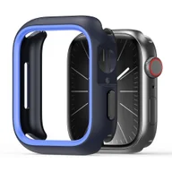 Akcesoria do smartwatchy - DUX DUCIS Bamo - futerał ochronny Hard PC dla Apple Watch Series 7/8/9 45mm czarny niebieski - miniaturka - grafika 1