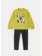 Komplety dla niemowląt - Mayoral Komplet bluza i legginsy 4708 Zielony Regular Fit - miniaturka - grafika 1