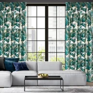 Zasłony - Zasłona Davos zielona 140 x 270 cm na taśmie - miniaturka - grafika 1