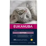 Sucha karma dla kotów - Eukanuba Cat Kitten All Breeds Healthy Start Chicken & Liver kurczak i indyk 10 kg - miniaturka - grafika 1