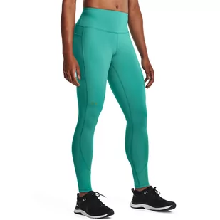Damskie legginsy treningowe UNDER ARMOUR UA Rush Legging - turkusowe - Spodnie sportowe damskie - miniaturka - grafika 1
