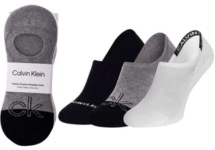 CALVIN  KLEIN MĘSKIE SKARPETKI STOPKI 3P BLACK/WHITE/GREY 100003015 003 - Rozmiar: 40-46 - Skarpetki męskie - miniaturka - grafika 1