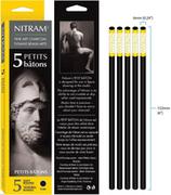 Kredki, ołówki, pastele i pisaki - Nitram Węgiel Naturalny Okrągły 6Mm 5Szt - miniaturka - grafika 1
