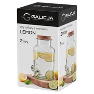 Pojemniki kuchenne - Słój szklany z kranikiem Lemon 2 l 14 x 25 cm - miniaturka - grafika 1