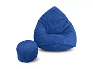 Pufy i podnóżki - Pufa sako XXXXL worek + gratis ontario granatowa - miniaturka - grafika 1