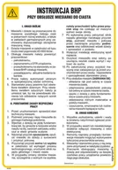 Instrukcje stanowiskowe BHP - IAG26 INSTRUKCJA BHP PRZY OBSŁUDZE MIESIARKI DO CIASTA, FN - FOLIA SAMOPRZYLEPNA; (245X350MM) - miniaturka - grafika 1