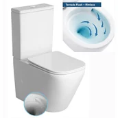 Kompakty WC - Kompakt WC 815x385x630 mm spłukiwanie tornado, odpływ pionowy/poziomy, deska SLIM Soft Close duroplsast , biały Costabella - miniaturka - grafika 1