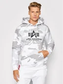 Bluzy męskie - Alpha Industries Bluza Basic 178312C Szary Regular Fit - miniaturka - grafika 1