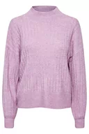 Swetry damskie - ICHI Damski sweter IHKAMARA LS5, 163110/Smoky Grape, S - miniaturka - grafika 1