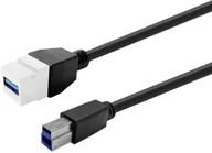 Adaptery i przejściówki - Keystone White USB3,0 A-Female to USB3,0 B-Male - miniaturka - grafika 1