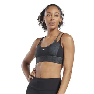Damski Stanik sportowy REEBOK MOD SAFARI POLY BRALETTE HT2380 – Czarny - Biustonosze - miniaturka - grafika 1