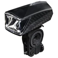 Lampki rowerowe - Hama LED lampa rowerowa "Profi" (rowerowym dopuszczona do użytku w ruchu drogowym zgodnie z niemieckim prawem o ruchu drogowym, światła przednie z bateriami i uchwyt lampy, można zdjąć) Czarny 00178106 - miniaturka - grafika 1