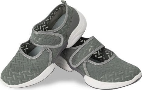 Baleriny damskie zapinane na rzep tenisówki szare 40