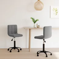 Fotele i krzesła biurowe - vidaXL Krzesło biurowe Obrotowe krzesła stołowe 2 szt. ciemnoszare aksamitne 334368 - miniaturka - grafika 1