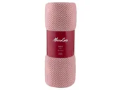 Koce - Koc poliestrowy Miss Lucy Solo 130x150 cm różowy - miniaturka - grafika 1