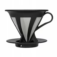 Zaparzacze i kawiarki - Hario Cafeor Dripper 02 Czarny - miniaturka - grafika 1