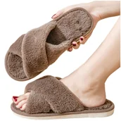 Kapcie damskie - Kapcie pantofle domowe obuwie laczki damskie 38-39 miękkie pluszowe miękkie - miniaturka - grafika 1