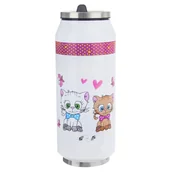 Kubki termiczne - Kubek termiczny termos bidon kotki kotek PUSZKA 400 ml kod: O-128508 + Sprawdź na SuperWnetrze.pl - miniaturka - grafika 1