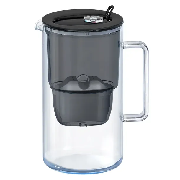 Filtrujący Wodę Szklany Dzbanek Aquaphor Glass czarny +10 filtrów Maxfor+Mg