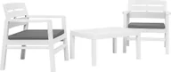 Meble ogrodowe - Elior zestaw mebli ogrodowych Ryvel, biały 4750 - miniaturka - grafika 1
