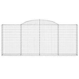 vidaXL Kosze gabionowe, 9 szt, 300x30x120/140cm, galwanizowane żelazo - Ogrodzenia - miniaturka - grafika 5