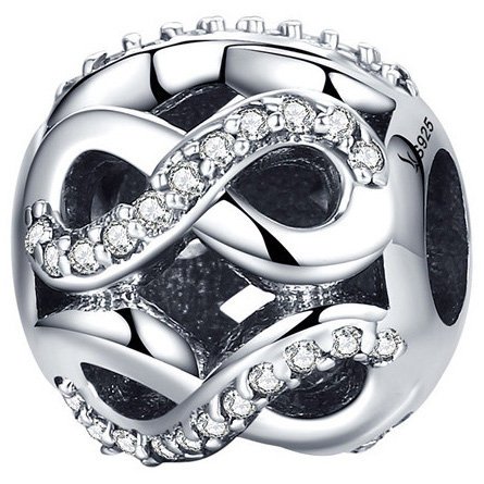 CHARMS NIESKOŃCZONOŚĆ koralik srebro zawieszka