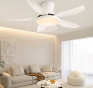 Wentylatory sufitowe - SX013-120 Biały Wentylator sufitowy z oświetleniem LED z pilotem zdalnego sterowania Regulacja barwy/jasności światła 6 prędkości, timer 2 godziny Tryb letni i zimowy 54 W - miniaturka - grafika 1