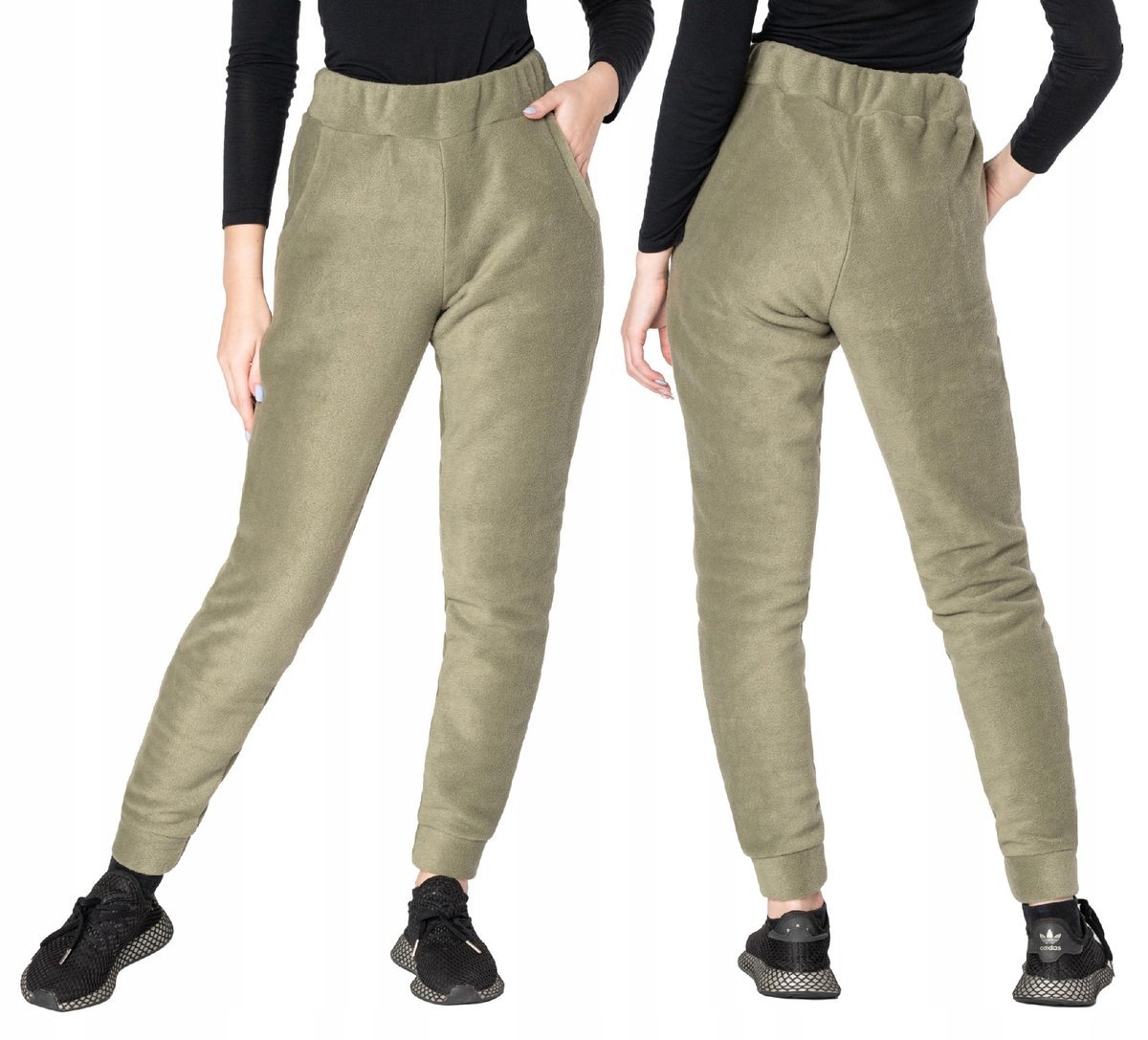 Ciepłe Spodnie Polarowe Dresowe Damskie JRX4-5 r S