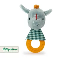 Gryzaki dla dzieci - LILLIPUTIENS Grzechotka z silikonowym gryzakiem Smok Joe 0 m+ - miniaturka - grafika 1