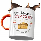 Kubki - Kubek Pomarańczowy na Urodziny 65 65te 65-te z Nadrukiem ze Zdjęciem + Opakowanie na prezent (wzór 01) - miniaturka - grafika 1