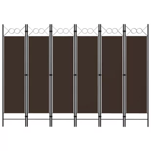 Parawan 6-panelowy, brązowy, 240 x 180 cm - Parawany - miniaturka - grafika 1