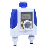 Inne akcesoria do nawadniania - vidaXL VidaXL Elektroniczny sterownik nawadniania z dwoma wyjściami 147886 - miniaturka - grafika 1
