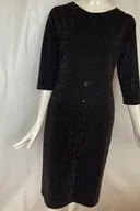 Sukienki - CZARNA SUKIENKA POGRZEB ŻAŁOBA OKAZJA - miniaturka - grafika 1