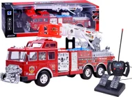Zabawki zdalnie sterowane - Jokomisiada Auto Straż pożarna na pilota sygnał światło RC0451 - miniaturka - grafika 1