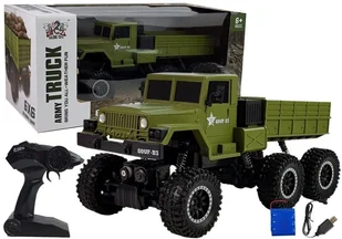 Import LEANToys Ciężarówka Zdalnie Sterowana Wojskowa 6x6 Zielona 5051 - Zabawki zdalnie sterowane - miniaturka - grafika 1