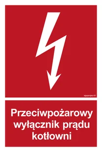 BB024 PRZECIWPOŻAROWY WYŁĄCZNIK PRĄDU KOTŁOWNI, PS - PŁYTA PCV 1MM FOTOLUMINESCENCYJNA; (350X518MM) - Systemy ekspozycyjne i znaki informacyjne - miniaturka - grafika 1
