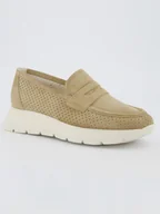 Mokasyny damskie - Paul Green Skórzane mokasyny w kolorze beżowym - miniaturka - grafika 1