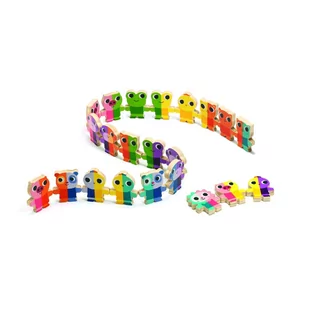 Dziecięce domino drewniane 3D Djeco - Gry planszowe - miniaturka - grafika 1
