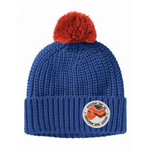 Dziecięca czapka zimowa Jack Wolfskin POMPOM BADGE BEANIE K nordic sky - M - Czapki dla dzieci - miniaturka - grafika 1