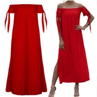 Bluzki damskie - DŁUGA TUNIKA PLAŻOWA LETNIA SUKIENKA DAMSKA PAREO NA PLAŻĘ ZWIEWNA NARZUTKA - miniaturka - grafika 1