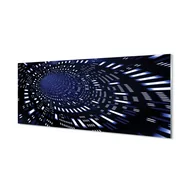 Dekoracje domu - Panel szkło hartowane Niebieski tunel 3d 125x50 cm - miniaturka - grafika 1