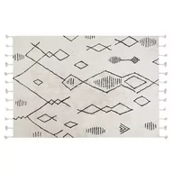 Dywany - Lumarko Dywan bawełniany 140 x 200 cm biało-czarny KEBIR - miniaturka - grafika 1
