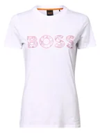 Koszulki i topy damskie - BOSS Orange Koszulka damska - C_Elogo_Filled Kobiety Bawełna biały nadruk, XS - miniaturka - grafika 1
