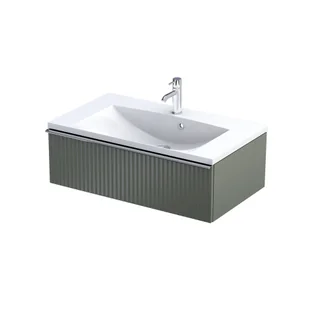 Szafka łazienkowa pod umywalkę Oristo Etna 80 cm zielony mat OR52-SD1S-80-17R - Szafki łazienkowe - miniaturka - grafika 1