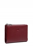 Portfele - Portfel Bordowy Damski Skóra Naturalna LUIGISANTO RFID Matowy Portmonetka - miniaturka - grafika 1