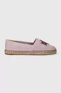 Espadryle damskie - Lauren Ralph Lauren espadryle Cameryn Logo kolor fioletowy 802920405005 - miniaturka - grafika 1