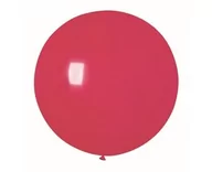 Balony i akcesoria - Balon olbrzym 85 cm średnicy - czerwony pastel - 1 szt. - miniaturka - grafika 1